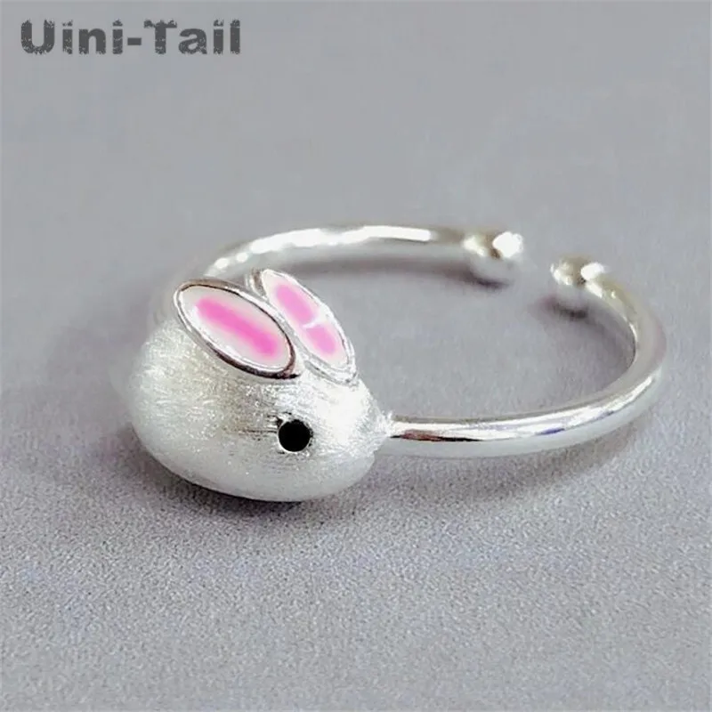Uini Tail горячая Распродажа новинка серебро 925 пробы милая розовая белая бриллиант