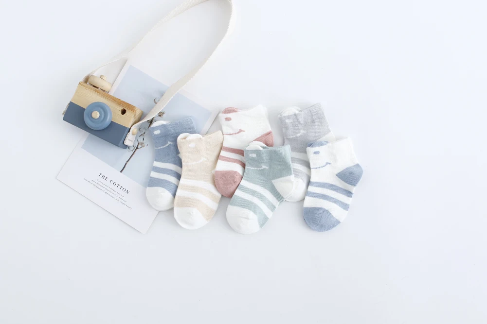 Brand New Baby Boy Girl Kids Stripe Lovely Cotton Ankle Casual Cute School Socks Autumn 2 Pieces Set Fashion 2019 | Детская одежда и