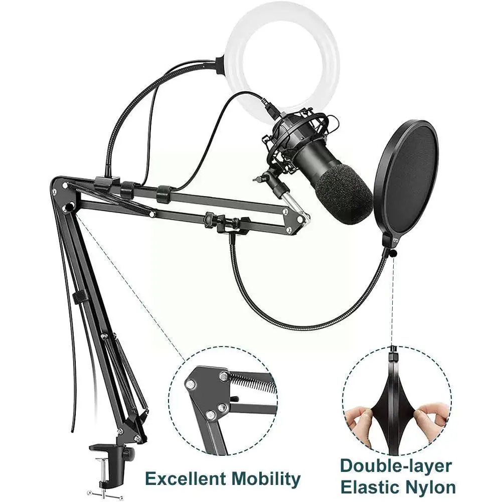 

12pcs Set Profession Mic Stand Kit NB-35 Desktop Cantilever Shock Stand Microphone Arm Stand W0A6