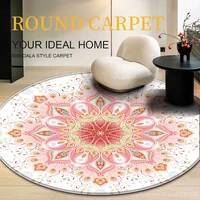 nordic round flannel carpets non slip for living room computer chair area rug children play tent floor mat cloakroom alfombra