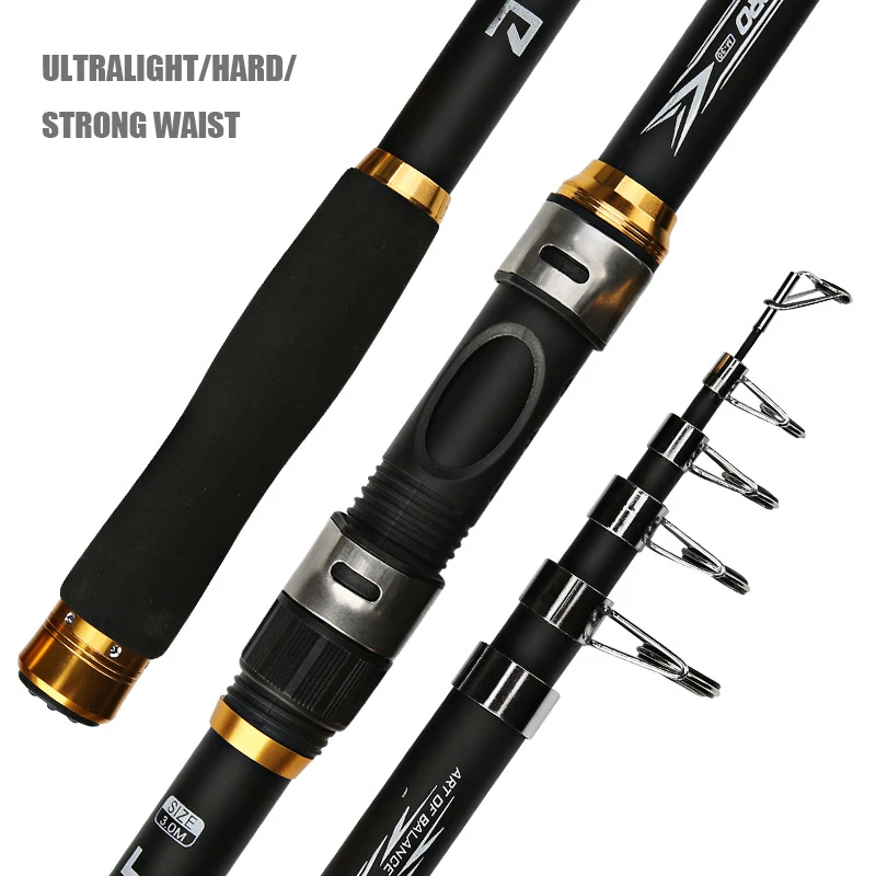2.1M-3.6M Spinning Feeder Fishing Rod Sea Fish Pole Telescopic FRP Hand Remotely Carbon Rods | Спорт и развлечения