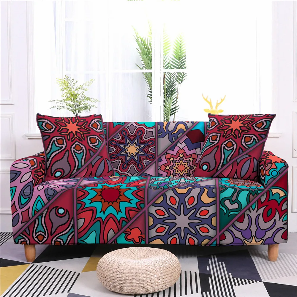 Чехол для дивана с мандалой эластичные Чехлы на 1/2/3/4 места чехлы сиденье чехол