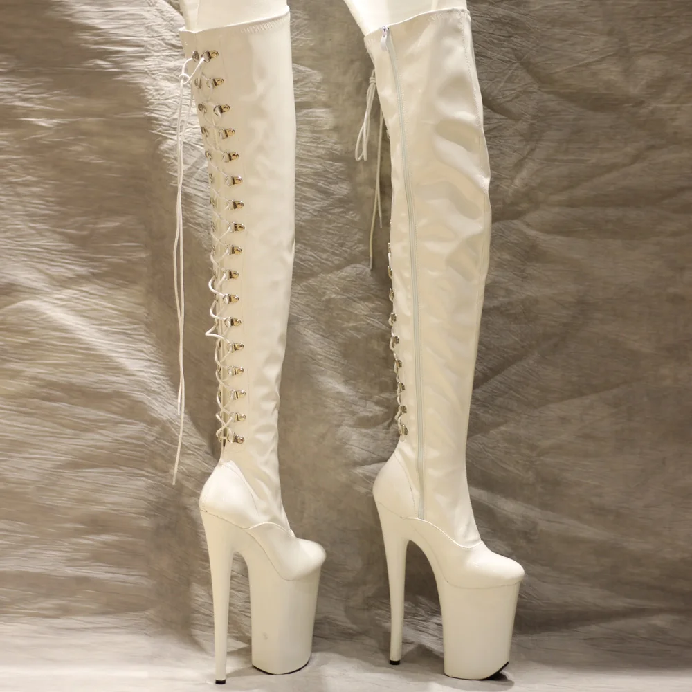 JIALUOWEI 9 Inch High Heel  Exoticpoledance Thigh High boots Size36-40