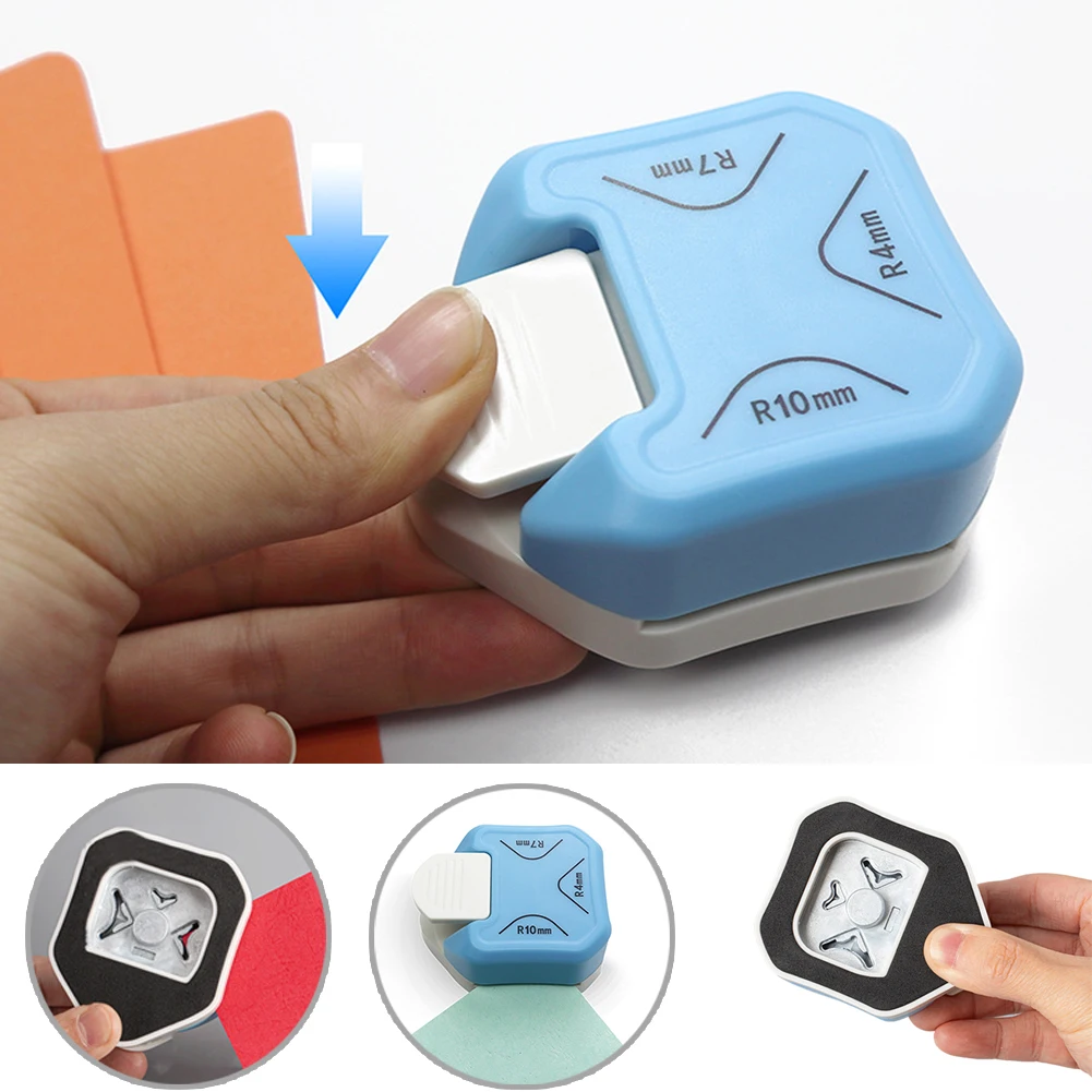 

3 In1 Mini Corner Trimmer Corner Durable Rounder Punch R4/R7/R10mm Round Corner Trimmer DIY Paper Cutter Card Scrapbooking Punch