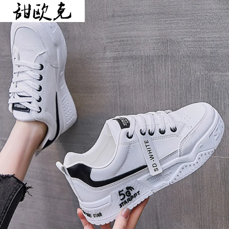 

2021 Fashion Women's Shoes Autumn Women's Lace-up Color Matching Non-slip Sneakers Women's Comfortable Breathable Casual Shoes
