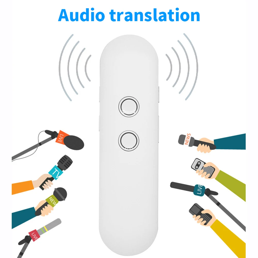 

Портативный беспроводной умный мини-переводчик T4, 40 языков, двусторонний, в режиме реального времени, мгновенный переводчик голоса, приложе...