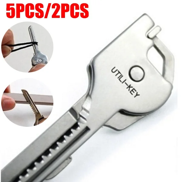 

6-in-1 Key Chain Screwdriver Opener Knife Stainless Steel Mini Multi-Function EDC