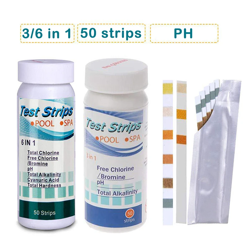 Тестовая Бумага для бассейна тест полоска определения значения остаточного