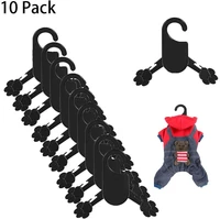 pet clothes hangers for dog cat baby toddler small coat puppy black apparel hangers pack of 10 plastic flexible strong paw