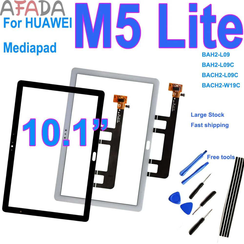 

10.1" for Huawei MediaPad M5 Lite LTE 10 BAH2-L09 BAH2-L09C Bach2-L09C Bach2-W19C Touch Screen Digitizer Panel Glass Repalcement