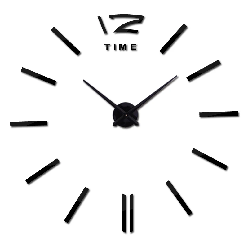 

DIY Wall Clock Modern Design Watch Clocks 3D DIY Acrylic Mirror Stickers Living Room Quartz Needle Clocks Europe Horloge Murale