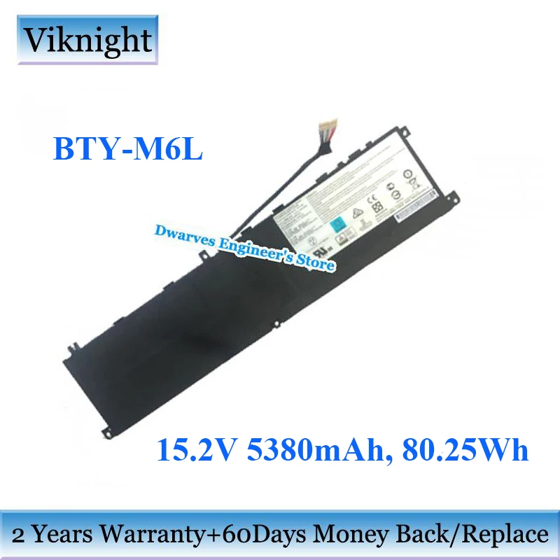 Bateria do Portátil para Msi Bateria do Notebook Genuine Discrição Gs75 8re-078 8re-047us Ms-16q2 Btym6l 15.2v 5380mah Gs65 Bty-m6l 8rf