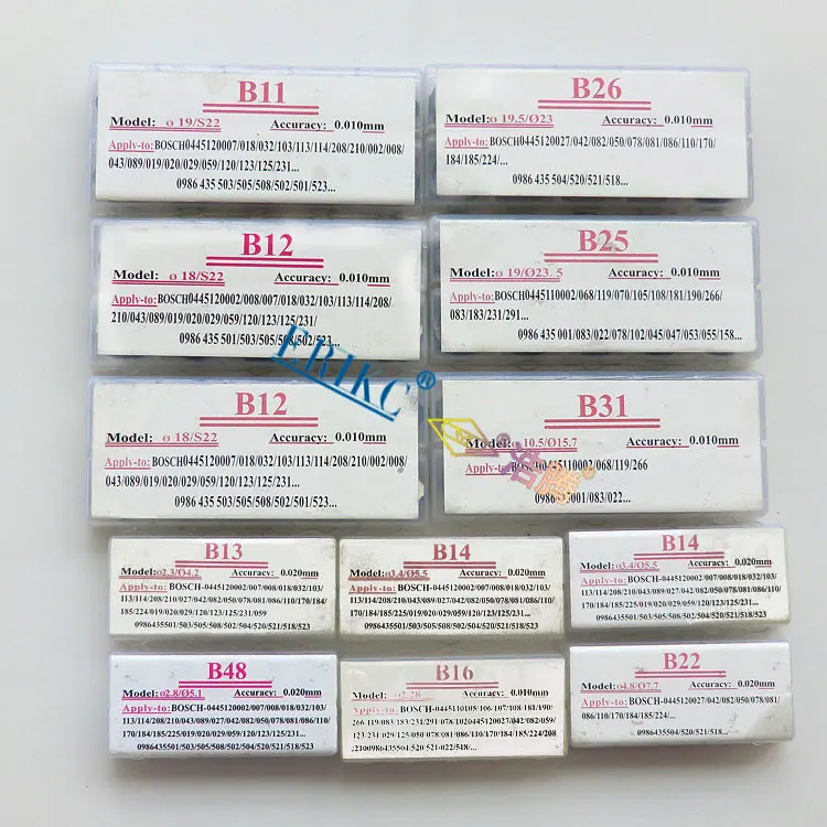 ERIKC инжектор Common Rail Отрегулируйте прокладки B11 B12 B13 B14 B16 B22 B25 B26 B31 B48 комплект прокладки дизельного топлива шайба для Bosch 600 шт