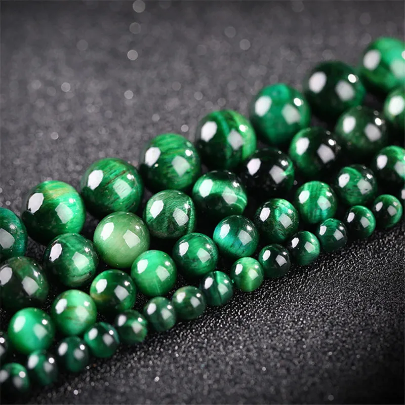 Натуральный зеленый тигровый глаз бусины для ювелирные изделия изготовление