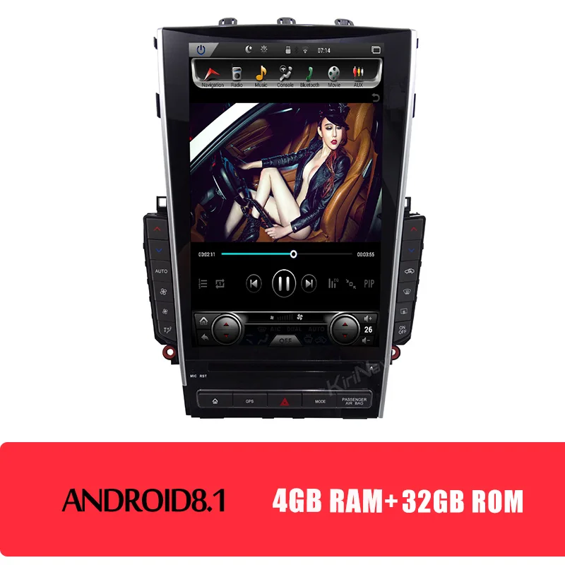 8.1 4-32 KiriNavi 12," 1 Din Android 8,1 Автомагнитола gps навигация для Infiniti Q50 Q50L автомобильный Dvd мультимедийный плеер Авто радио 2013 - Цвет: 8.1 4-32