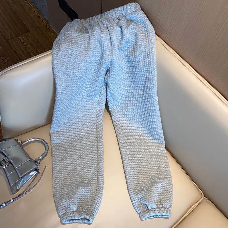 

Casual autumn and winter Korean Short stand collar zipper sweater coat shows slim waist Leggings children's new two piece set