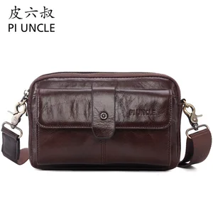 Сумка поясная мужская из натуральной кожи, многофункциональная, на плечо