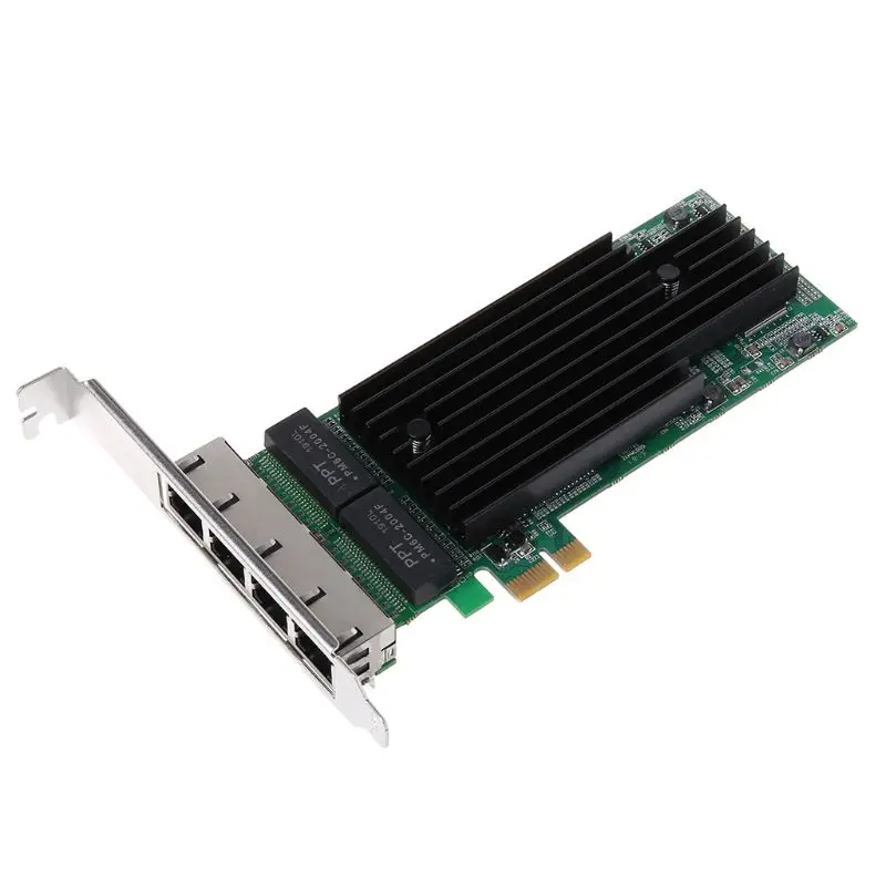4-Порты и разъёмы RJ45 Gigabit Ethernet PCI Express X14 серверный адаптер Сетевая карта Intel82575-T4 чип Chipest