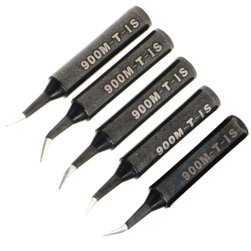 

5 Pcs Solder Soldering Iron Tip 900M-T-SI Lead Free For Hakko Saike 936 852d+ 909D t22