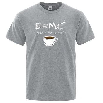 'Energy=Milk+Coffee' T-shirt Casual 2