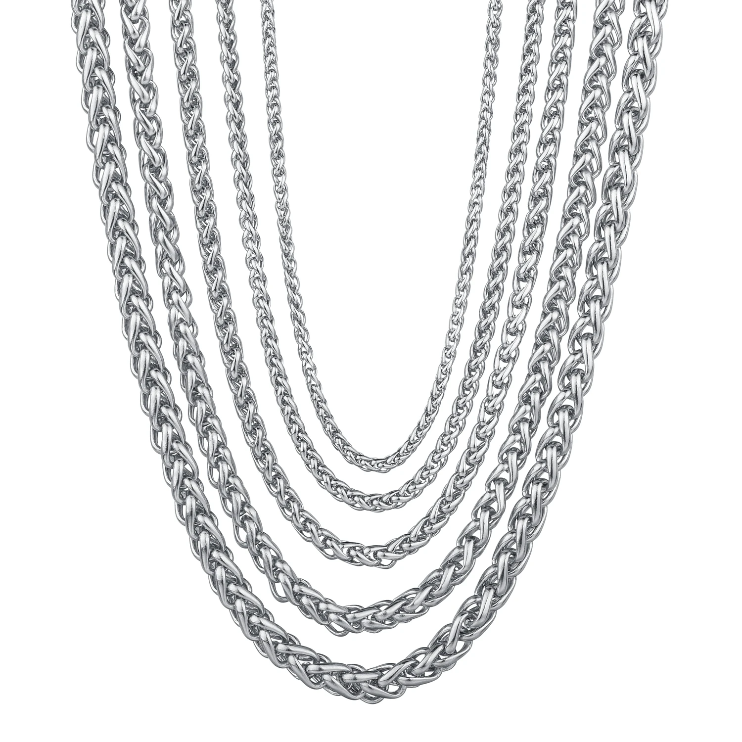 ZORCVENS Men's Stainless Steel Necklace Fashion Basket Chain Material Braided Titanium Women Jewelry Christmas Gifts | Украшения и