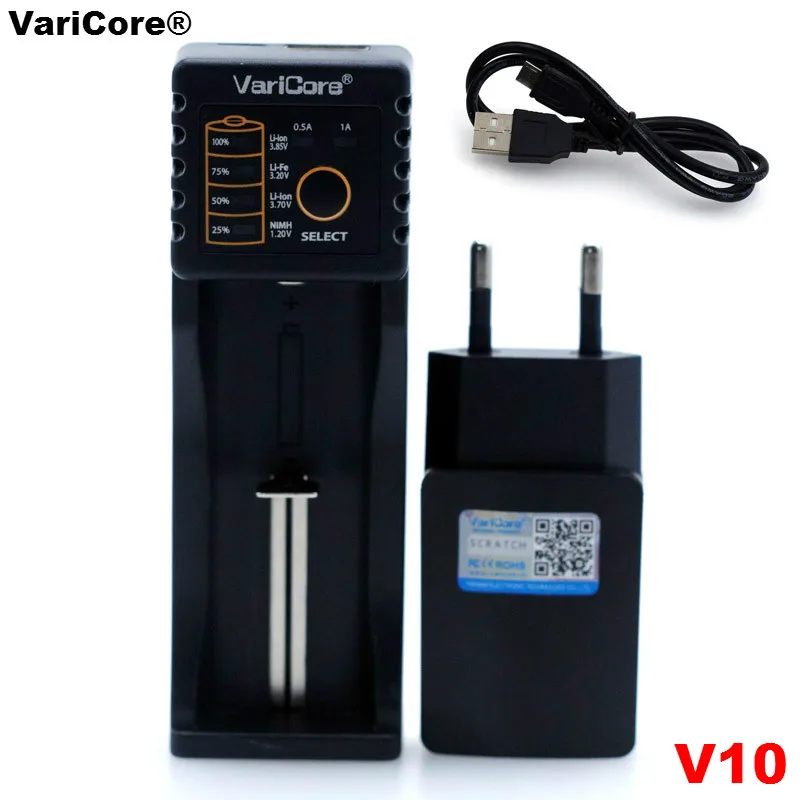 

VariCore U4 V10 V20I 1.2 V / 3.2V / 3.7V / 4.25V 18650/26650/18350/16340/18500/ 26500/14500 AA AAA NiMH lithium Battery Charger