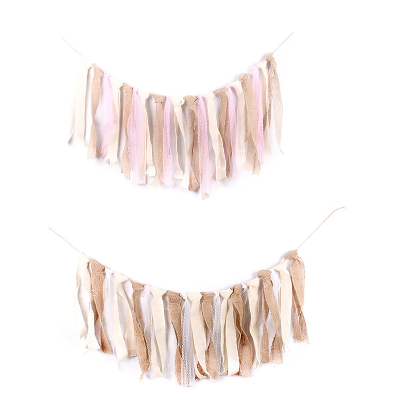 Синий кружевной флаг-баннер 2 м винтажный джутовый флаг украшение для