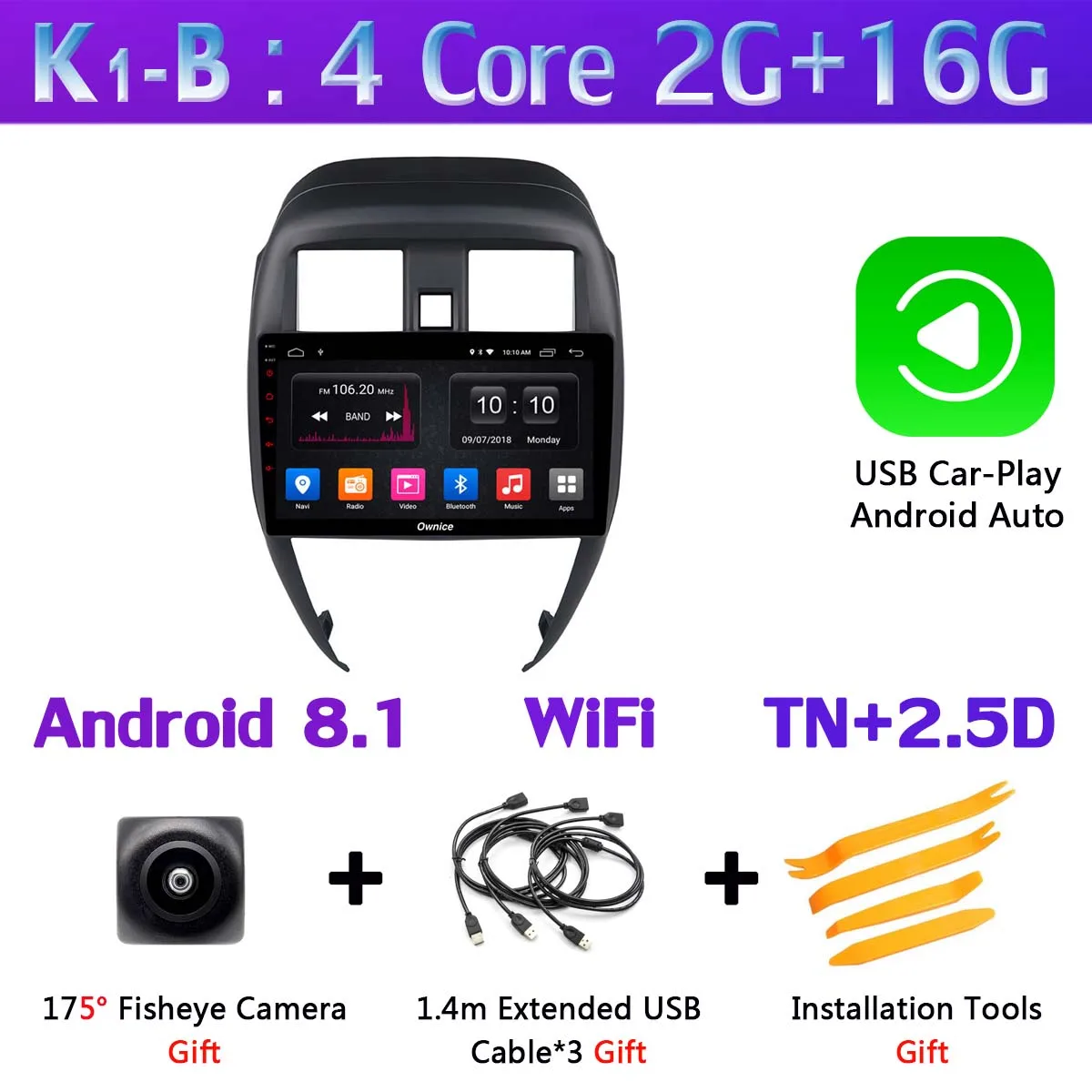 10," 360 ° панорамный Android автомобильный DVD gps навигатор радио плеер для Nissan Sunny CarPlay DSP 4G LTE мультимедиа - Цвет: K1-B-CarPlay