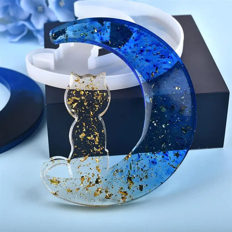 

Moon Cat Mermaid Wolf Silicone Mold Resin Casting Molds For DIY Epoxy Resin Crafts Ornaments Jewelry Making Mould Tools