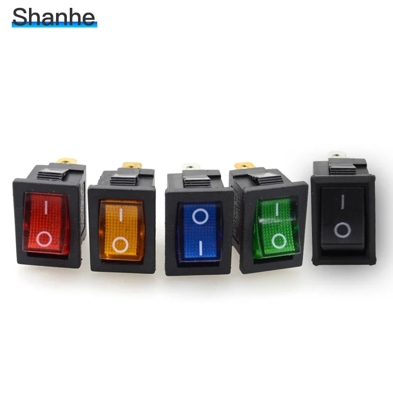 5 шт. Mini 3 Pin приборной панели вкл/выкл Водонепроницаемый перекидной переключатель с подсветкой Spst с светильник