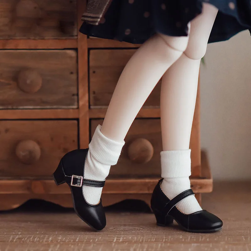 1/4 BJD кукольные туфли на высоком квадратном каблуке в стиле ретро подходит для 1/6