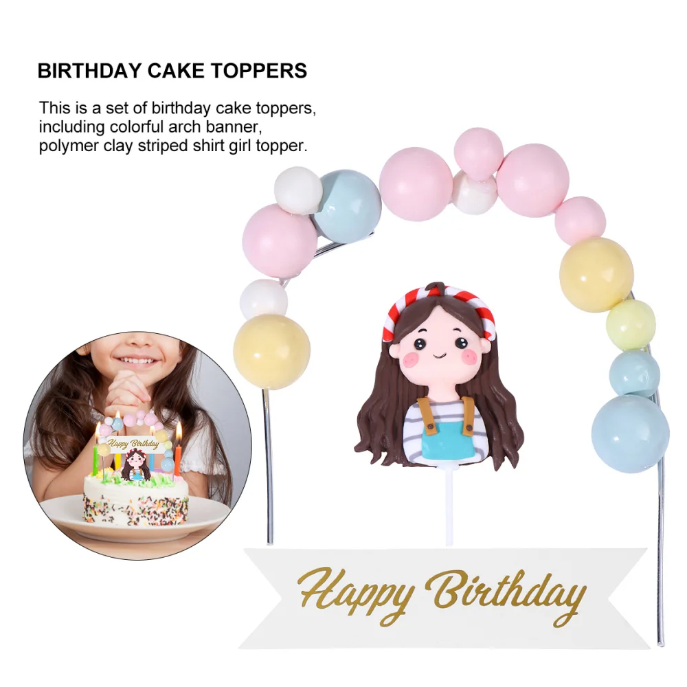 1 Set Durable Creative Lovely Decorative Practical Cake Picks Birthday Toppers | Дом и сад