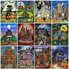 Алмазная вышивка с полным заполнением, картина 5D сделай сам с мультяшным оформлением, мозаика, декор для Хэллоуина