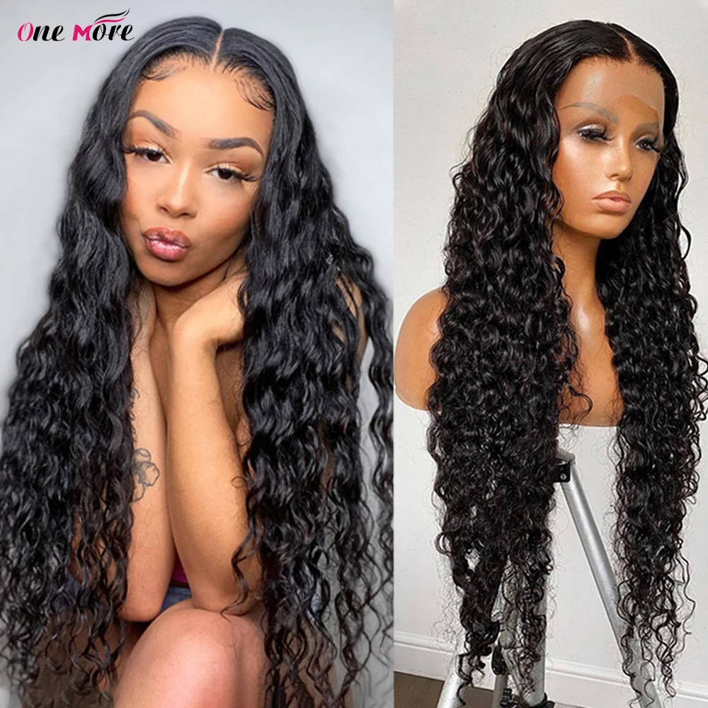 13x6 HD Lace Frontal Wig 30 inch Water Wave Lace Front Wig 250 Density Lace Wig 13x4 Lace Front Human Hair Wigs 4x4 Closure Wig