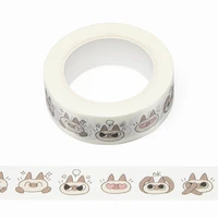 new 1pc 15mm x 10m cute small bean paste animals scrapbook paper masking adhesive washi tape set designer mask