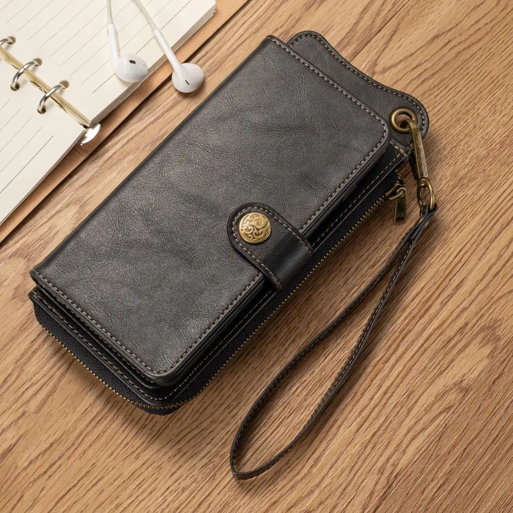 Роскошный многофункциональный кожаный чехол-бумажник с откидной крышкой для huawei