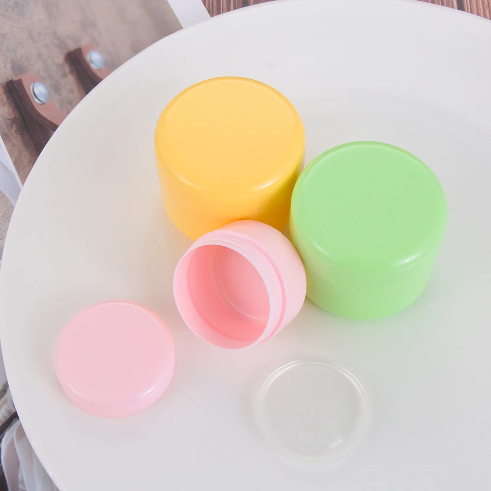 

5Pcs 10g/20g/30/g/50g Face Cream Jar Plastic Tight Waist Refillable Sample Bottles Travel Lotion Container Empty Cosmetic Box