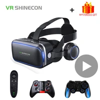 shinecon 6 0 casque vr virtual reality glasses 3d goggles headset helmet for smartphone smart phone viar binoculars video game