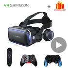 Shinecon 6,0 шлем VR умные 3д Очки виртуальной реальности 3 D 3D очки шлем для iPhone Android смартфон стерео виар игр смартфонов видео видеоочки с экраном электронные дополненой линзы реальностью экран смарт телефона