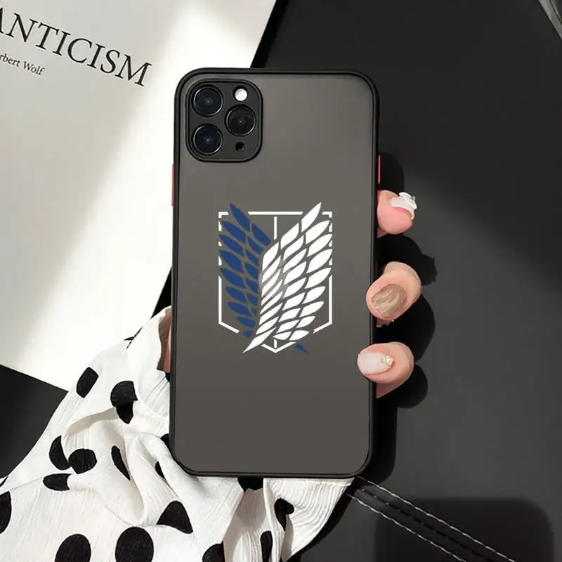 Attack On Titan Japanese Anime Phone Cases matte transparent  For iphone 14 11 12 13 plus mini x xs xr pro max cover