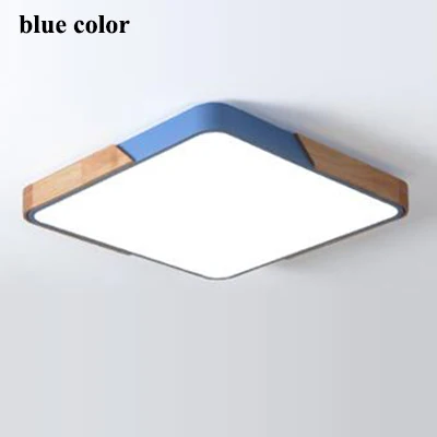 blue color Скандинавский квадратный Многоцветный Сплав светодиодный потолочный светильник s гостиная дуб Диммируемый светодиодный потолочный светильник спальня светодиодный потолочный светильник светильники - Цвет корпуса: blue color