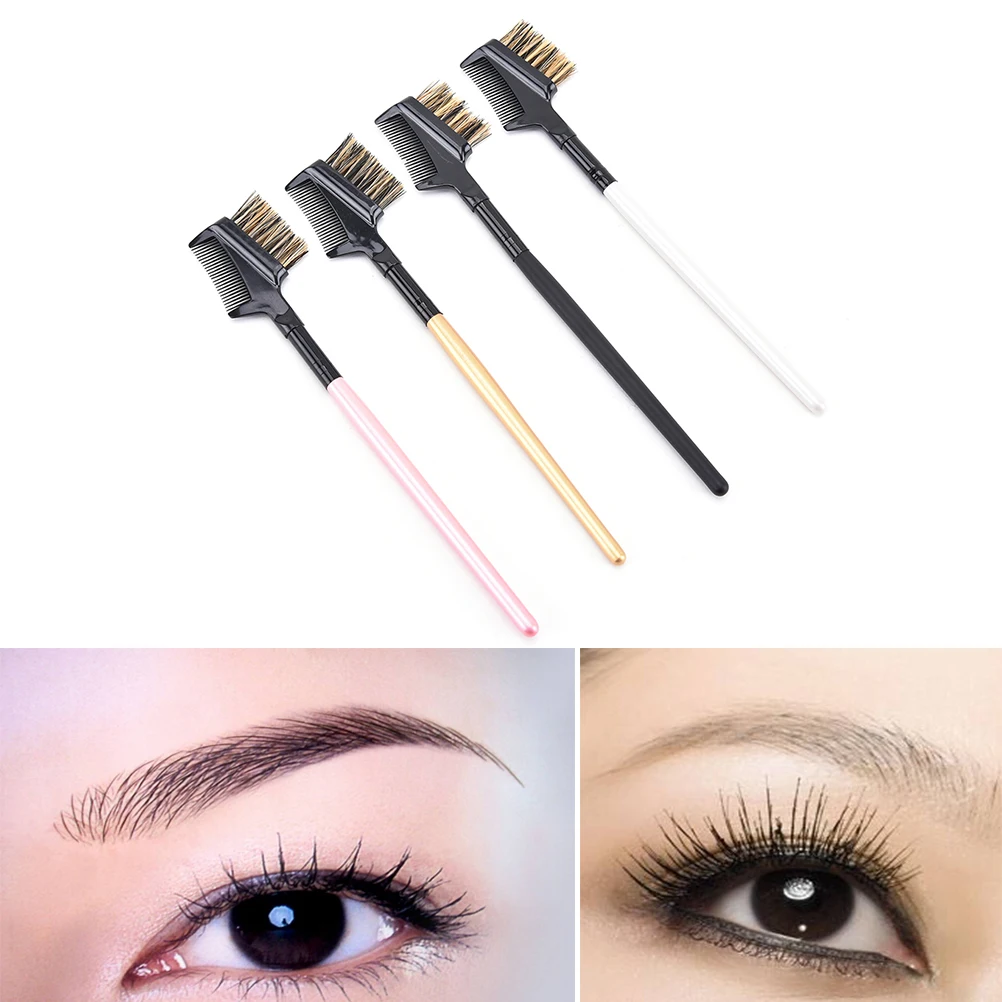 Модная новинка 2 в 1 двойная Расческа для бровей кисти красивого