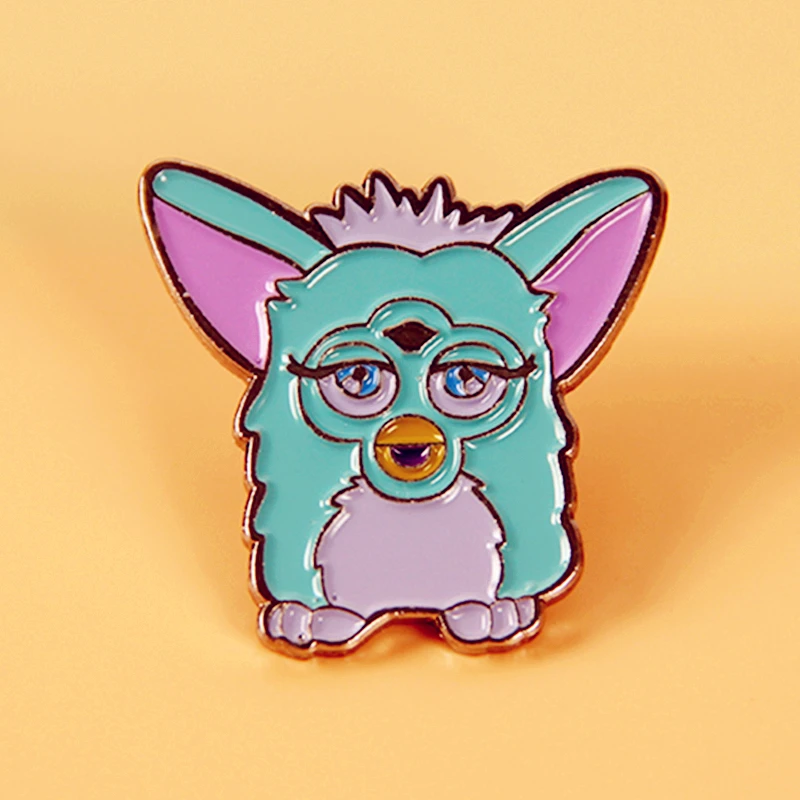 

Cute Furby Vaporwave Enamel Brooch Pin Jeans Jacket Lapel Hard Metal Pins Brooches Badges Exquisite Jewelry Accessories Gifts