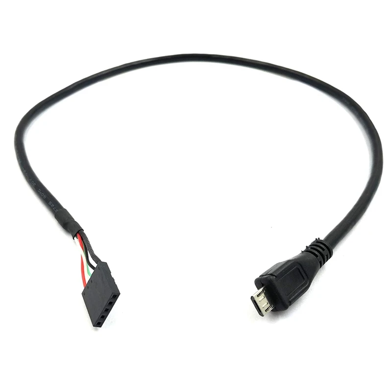 (2-Pack) 50CM 5 Pin Motherboard Female Header to Micro-USB Male Adapter Dupont Extender Cable (5Pin/Micro-USB) | Электроника
