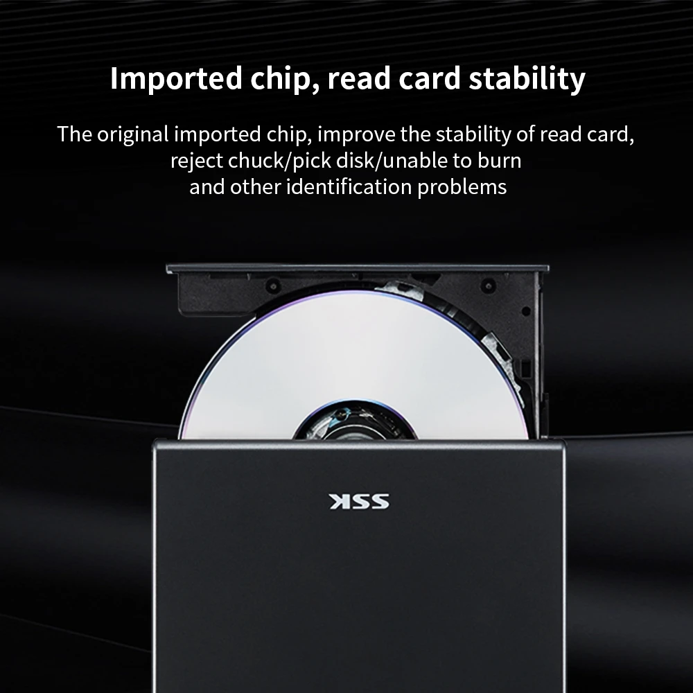 SSK USB 2 0 к SATA портативный тонкий оптический внешний телефон/устройство чтения и