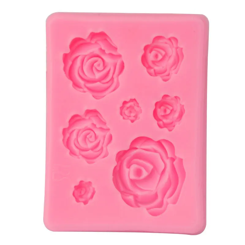 

1Pcs Rose 3D Baking Silicone Molds For Soap Making Handmade Non-toxic Pink Silicone Soap Candle Chocolates Mold Food Mold