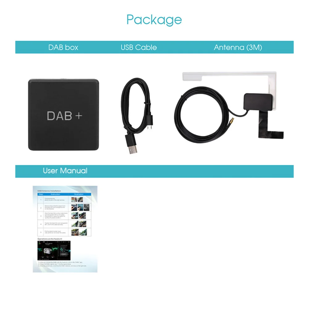 

Car Radio Receiver Vehicle Radio Stereo Audio USB Player External and Digital Radio Tuner for Car Radio (Black)