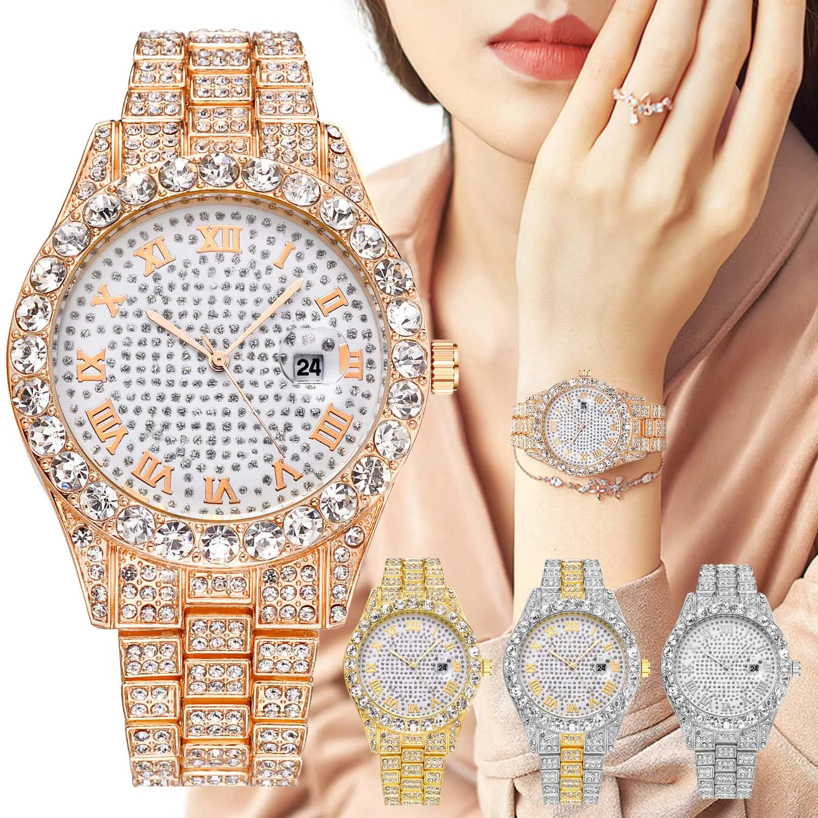 

Women Fashion Watch Clock Stainless Steel Casual Dress Wrist Crystal Jewelry Gifts For Women Orologio Donna Pagani Design Women