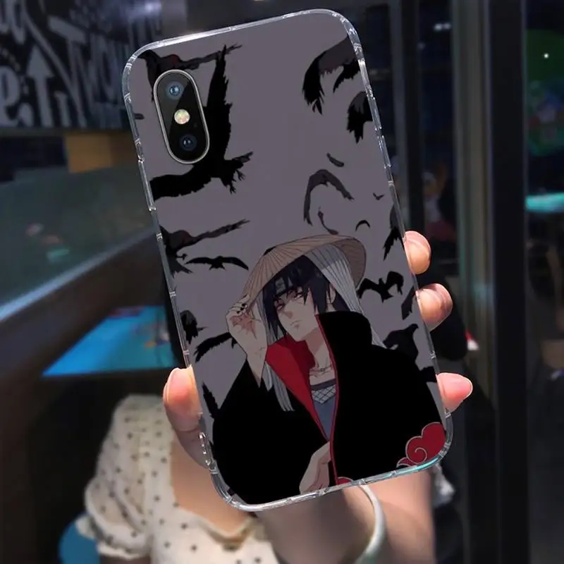 

Itachi Uchiha Naruto Phone Case Transparent for iPhone 11 12 mini pro XS MAX 8 7 6 6S Plus X 5S SE 2020 XR