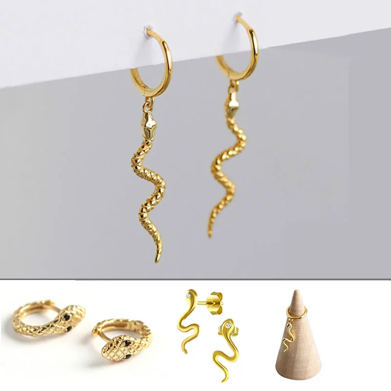 Популярные серьги для женщин в виде змеи животных линия уха женская бижутерия